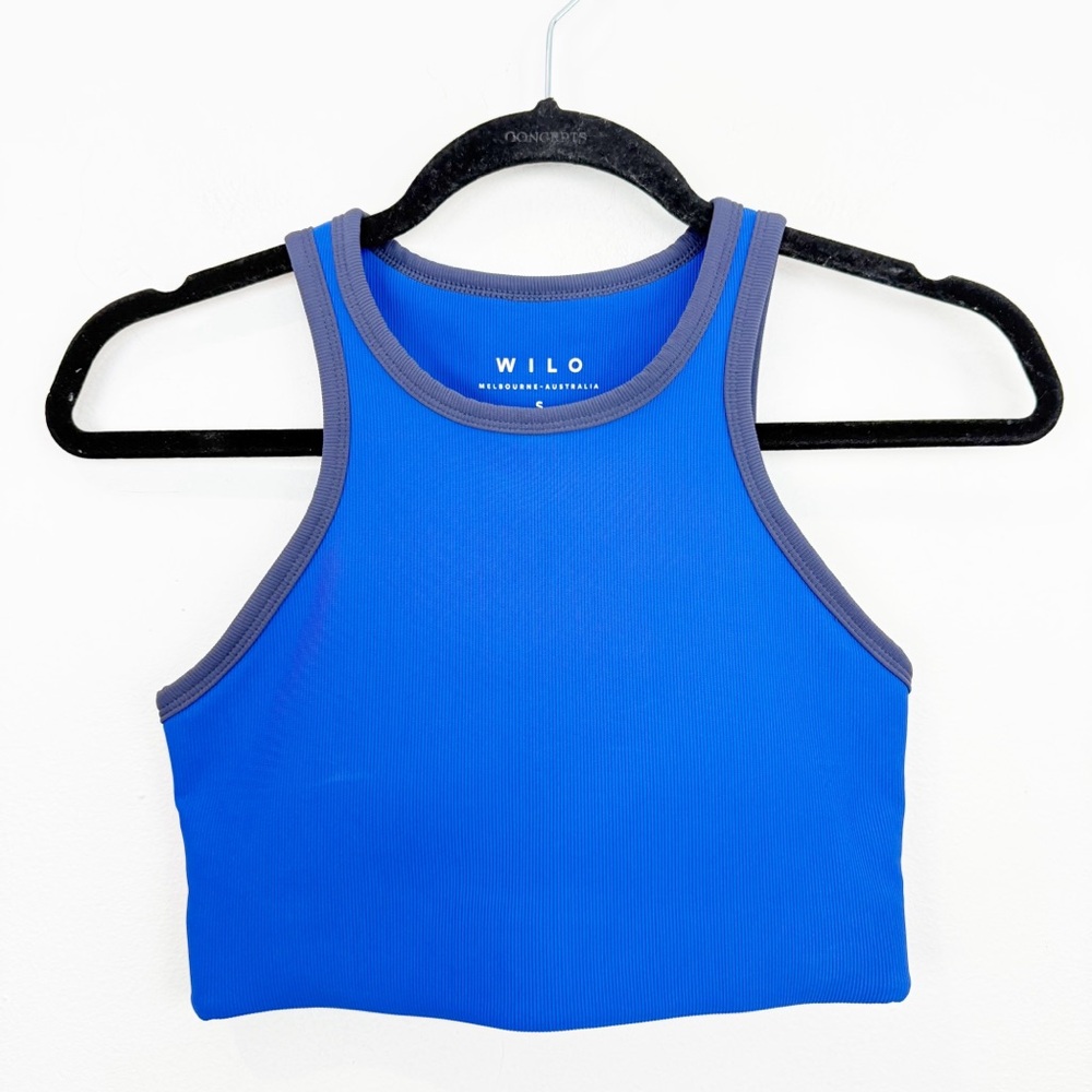 Wilo Royal Blue High Neck Sports Bra Size Small